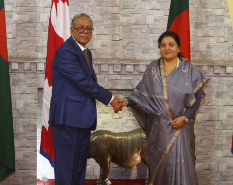 Bangladesh President holds meeting with counterpart Bhandari