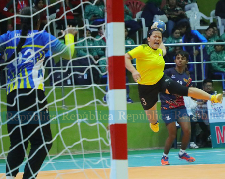Nepal women make winning start in handball