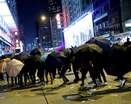 Downtown Hong Kong becomes battleground as night falls