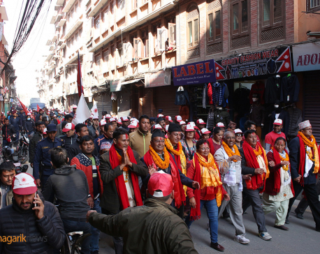 Victory rally of left alliance in Lalitpur (photos/video)