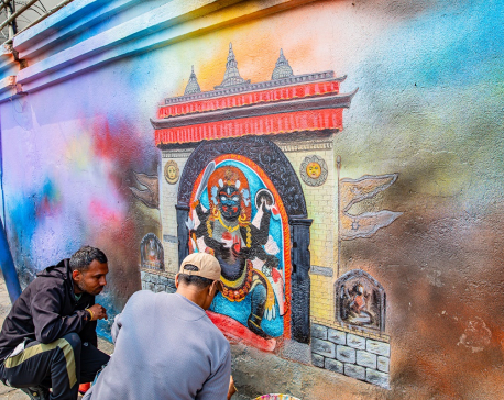 KMC beautifying Kathmandu with paintings on walls