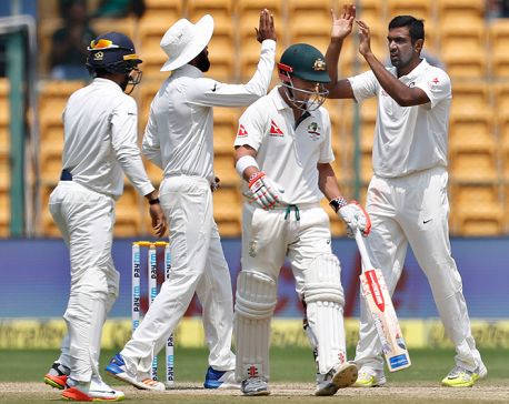 India wins 2nd test by 75 runs, levels series vs Australia