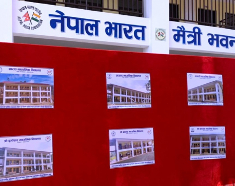 Six school buildings reconstructed with Indian grant assistance jointly inaugurated in Kavre