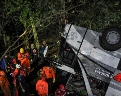 Indonesia bus carrying school children plunges into ravine, killing 27