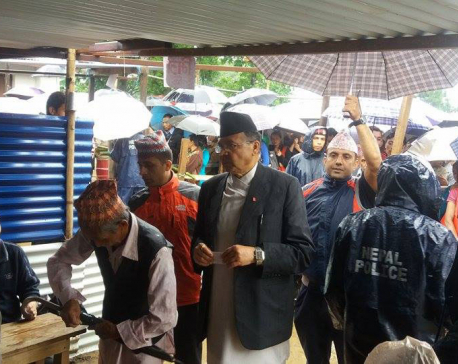 Former PM Khanal casts vote in Suryodaya, Ilam