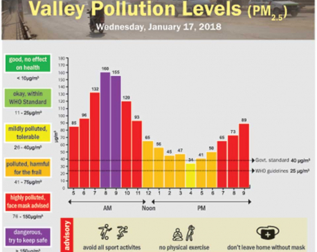 Valley Pollution Levels for January 17, 2018