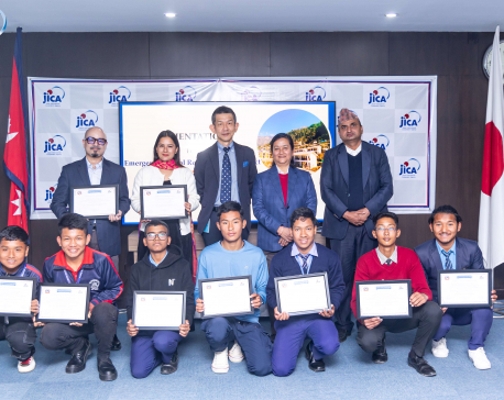 JICA Nepal felicitates winners of ESRP Painting Contest 2023