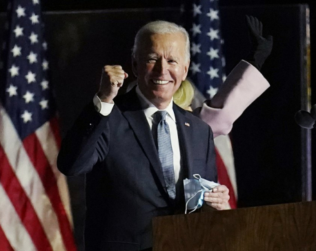 Biden foresees victory in U.S. election; Trump pursues suits, recount