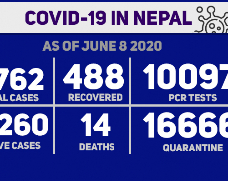 Nepal reports 314 new cases of COVID-19, tally surges to 3762