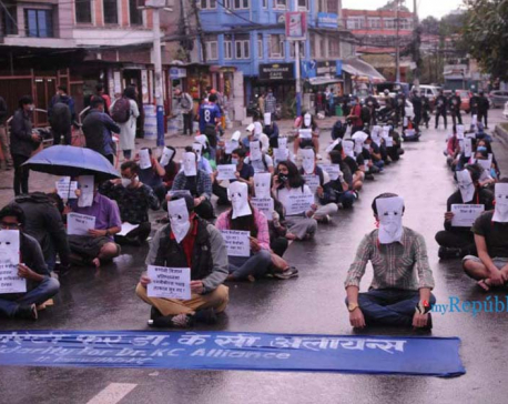 PHOTOS: Youths stage protests in solidarity with Dr Govinda KC