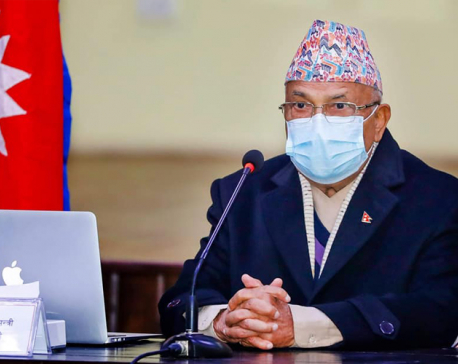 Party has not split, Dahal is second-ranked chairman of NCP, says Oli to Election Commission