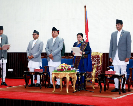 Newly appointed Finance Minister Khatiwada takes oath