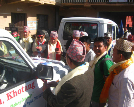 Locals in Khotang overjoyed at receiving ambulances (photo feature)