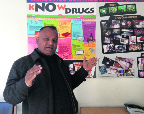 Anti-narcotics veteran Paneru is addicted to his job