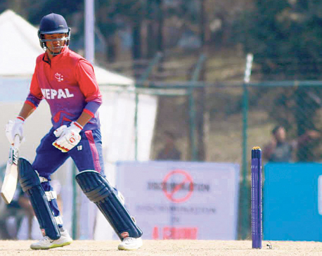 Kusal Malla takes a wicket to make fourth wicket of Nepal against Scotland