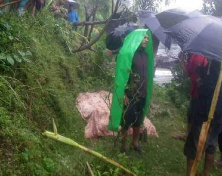 Landslide kills three of a family in Dhading