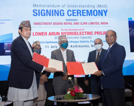 IBN inks an MoU with SJVN Limited, India to construct 679 MW Lower Arun Hydroelectric Project