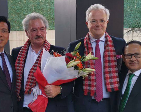 Luxembourg Foreign Minister Asselborn arrives in Kathmandu