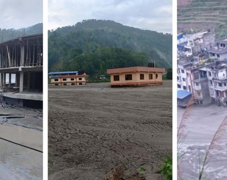 Heavy rains-triggered landslide, river erosion result in massive losses in Melamchi: Report