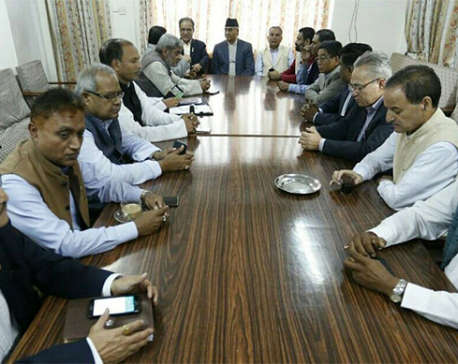 NC-Maoist Center alliance, Madhesi Morcha meeting underway