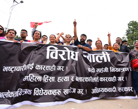 Nepali Congress stages demonstration against govt in capital (with photos)