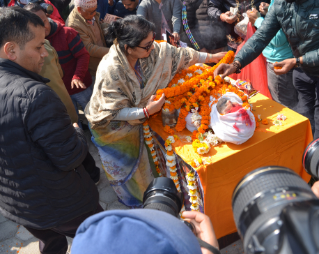 Mortal remains of Acharya at NAMUDA for last tributes