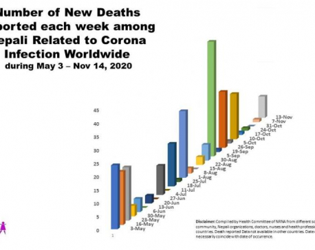 Number of Nepali nationals dying of COVID-19 in foreign countries rises to 293
