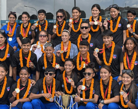 In Pictures: National Women's Football team returns to Nepal