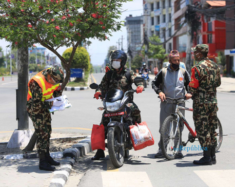 PHOTOS: Nepal Army ups vigilance against misuse of combat dress during lockdown