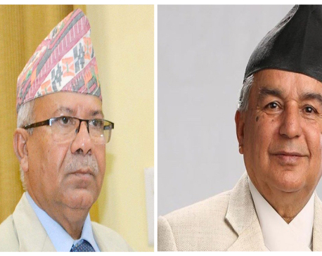 NC leader Poudel holds meeting with Unified Socialist Chairman Nepal in Aloknagar