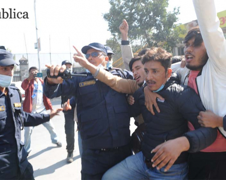 PHOTOS: Police arrest Chand-led CPN cadres as they stage protest to enforce Nepal Banda