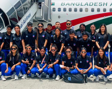 Nepali women's football team departs for Bangladesh