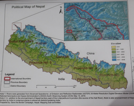 Civil society members unveil new political map of Nepal comprising Limpiadhura, Lipulekh and Kalapani