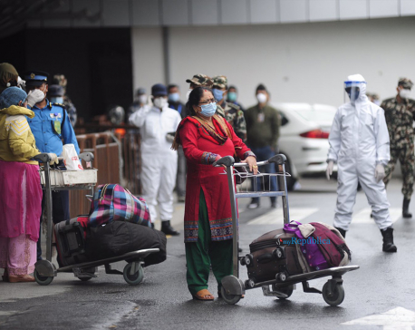 PHOTOS: 26 Nepalis arrive at TIA from Myanmar