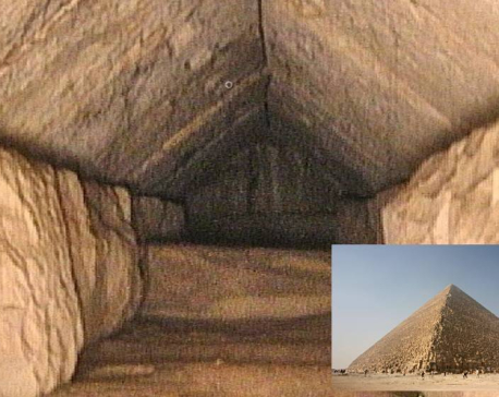 Egypt unveils hidden corridor in Giza pyramid