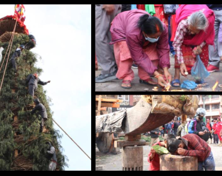 In Pictures: Devotees pull Rato Machhindranath chariot in Patan
