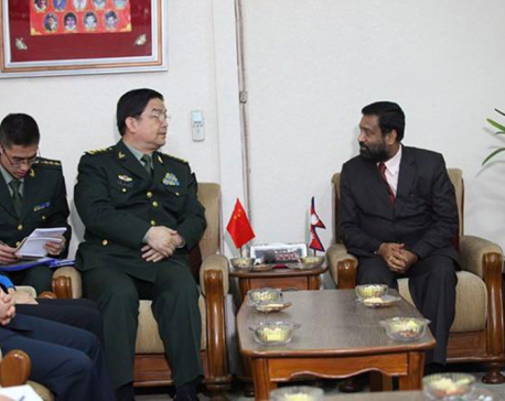 Visiting Chinese Defense Minister Wanquan calls on DPM Nidhi