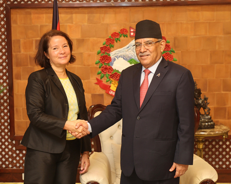 EU Ambassador Deprez pays farewell call on PM Dahal