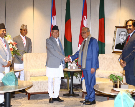 Vice President, PM, leaders call on visiting Bangladesh President (with photos)