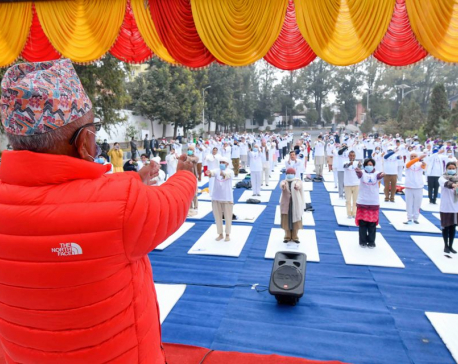 Sixth National Yoga Day observed at PM's Residence in Baluwatar (with photos)