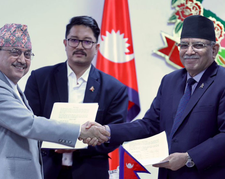 PM Dahal signs work performance agreement with 21 ministers