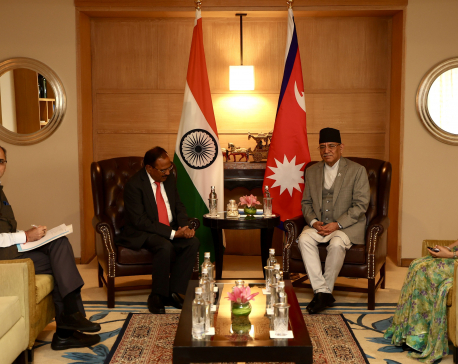 Indian PM Modi’s National Security Advisor Doval pays courtesy call on PM Dahal