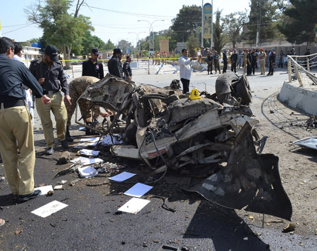 Suicide car bomb in southwest Pakistan kills 11, wounds 20