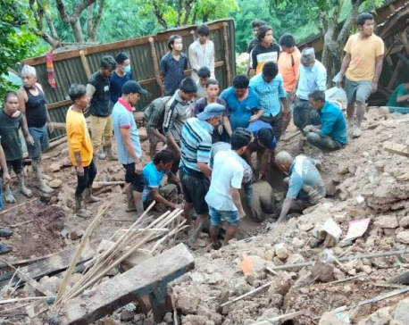 Landslide leaves one dead, three injured