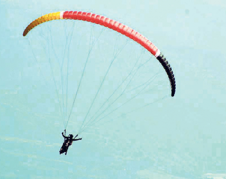 Commercial paragliding commences in Chandragiri