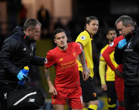 Liverpool's Coutinho hopeful of quick return after leg injury