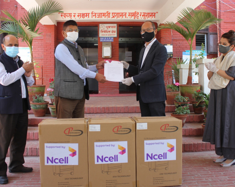 Ncell extends support to government hospitals with oxygen concentrators