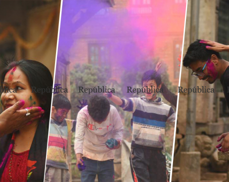 PHOTOS: People playing Holi in Kathmandu