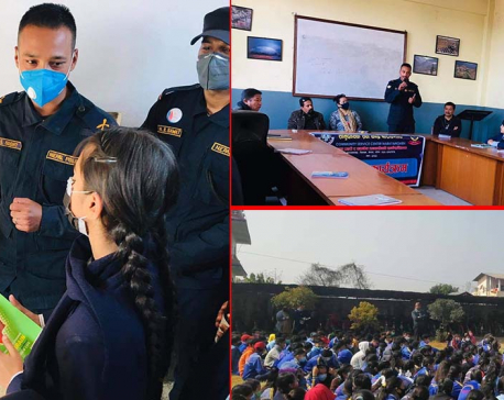 DPO, Chitwan in collaboration with Community Service Center organizes awareness classes to fight against sexual abuse, cyber crimes