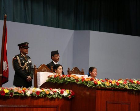 President Bhandari unveils policies and programs at parliament (With text)